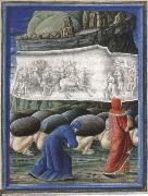 Dante,Guided by virgil bows before a relief depicting Emperor Trajan and the widow in canto X of the Purgatorio Guglielmo Girardi